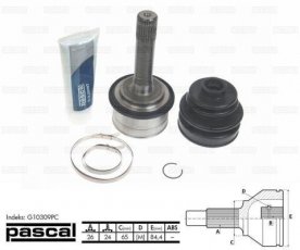 Купити G10309PC PASCAL ШРУС зовнішній Sportage (2.0, 2.2), шліци:  26 зовн. 24 вн.