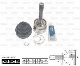 Купити G11007PC PASCAL ШРУС Террано (2.4 i 4WD, 2.7 TD 4WD), шліци:  27 зовн. 27 вн.