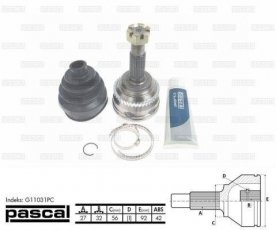 Купить G11031PC PASCAL ШРУС наружный Примера 2.0 GT, шлицы:  27 нар. 32 вн. 42 зубцов кольца ABS