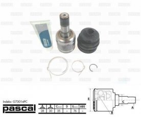 Купити G73014PC PASCAL ШРУС Мазда 626 (2.0, 2.0 TD), шліци:  28, 30 зовн.