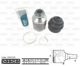 Купить G83016PC PASCAL ШРУС Mazda 6 (1.8, 2.0), шлицы:  28, 32 нар.