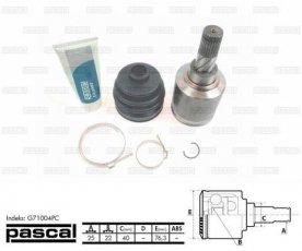 Купити G71004PC PASCAL ШРУС Nissan, шліци:  22, 25 зовн.