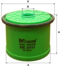 Купити DE 3111 MFILTER Паливний фільтр  Скудо (1.9 D, 1.9 TD, 1.9 TD Eco)