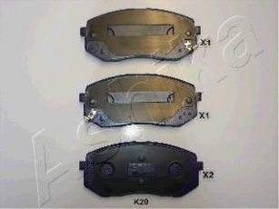 Купить 50-0K-K20 ASHIKA Тормозные колодки передние Sportage (1.6, 1.7, 2.0, 2.7) 