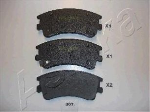 Купить 50-03-307 ASHIKA Тормозные колодки передние Мазда 6 (ГГ, ГY) (1.8, 2.0, 2.3) 