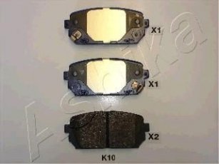Купити 51-0K-K10 ASHIKA Гальмівні колодки задні Каренс (2.0 CRDi 140, 2.0 CVVT) 