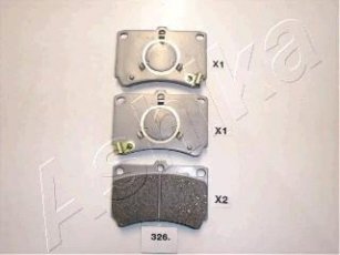 Купить 50-03-326 ASHIKA Тормозные колодки передние Mazda 323 BF (1.1, 1.3, 1.5, 1.6, 1.7) 