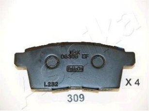 Купить 51-03-309 ASHIKA Тормозные колодки задние CX-7 (2.2 MZR-CD, 2.3 MZR DISI Turbo) 