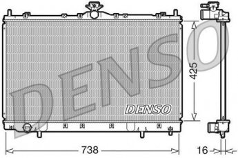 Радиатор охлаждения двигателя DRM45012 DENSO фото 1