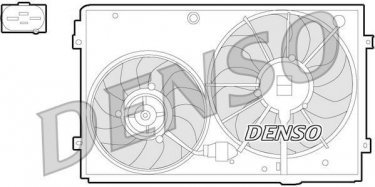 Купить DER32011 DENSO Вентилятор охлаждения Туран (1.4, 1.6, 1.9, 2.0)