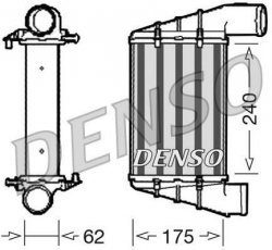 Купить DIT02001 DENSO Интеркулер Passat B5 (1.8, 1.9)