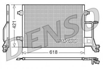 Купить DCN02013 DENSO Радиатор кондиционера Audi A6 (C4, C5) (1.8, 1.9, 2.4, 2.8, 4.2)