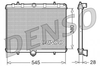 Купить DRM07060 DENSO Радиатор охлаждения двигателя Джампи (1.6 HDi 90 16V, 2.0 HDi 120, 2.0 HDi 140)