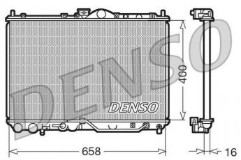 Купить DRM45011 DENSO Радиатор охлаждения двигателя Спейс Стар (1.3, 1.6, 1.8)