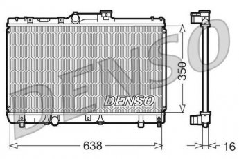 Купить DRM50013 DENSO Радиатор охлаждения двигателя Королла (100, 110) (1.3, 1.4, 1.6, 1.8)