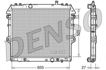 Купить DRM50045 DENSO Радиатор охлаждения двигателя Хайлюкс (2.5, 3.0)