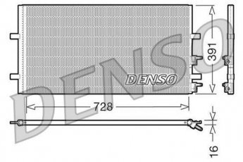 Купить DCN10017 DENSO Радиатор кондиционера Transit 7 (2.2, 2.3, 2.4, 3.2)