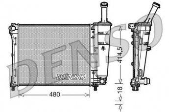 Купить DRM09161 DENSO Радиатор охлаждения двигателя Фиат 500 (1.2, 1.2 LPG)