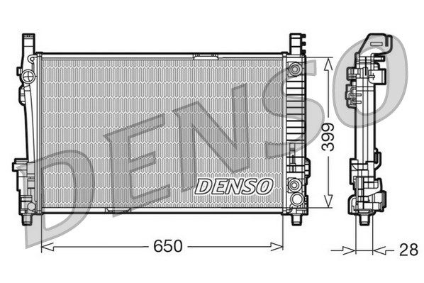 Радіатор охолодження двигуна DRM17013 DENSO фото 1