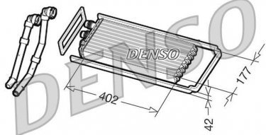 Купить DRR12100 DENSO Радиатор печки Ивеко  (7.8, 8.0, 10.3, 12.9)