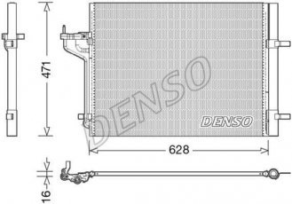Купити DCN10029 DENSO Радіатор кондиціонера C-Max 2 (1.6 EcoBoost, 2.0 TDCi)
