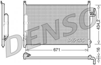 Купити DCN46015 DENSO Радіатор кондиціонера Інфініті М (3.5, 3.5 X)