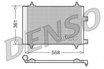 Купити DCN21016 DENSO Радіатор кондиціонера Сітроен С5 1 (1.7, 2.0, 2.2, 2.9)