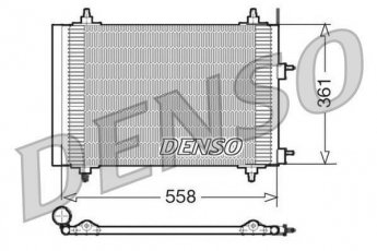 Купити DCN21015 DENSO Радіатор кондиціонера Peugeot 307 (1.4, 1.6, 2.0)
