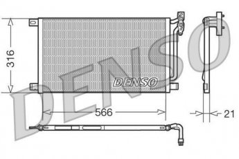 Купить DCN05003 DENSO Радиатор кондиционера БМВ Х3 Е83 (2.0, 3.0)