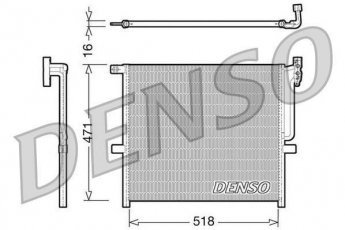 Купить DCN05001 DENSO Радиатор кондиционера BMW X3 E83 (2.0, 2.5, 3.0)