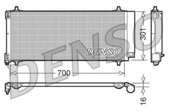 Купить DCN21027 DENSO Радиатор кондиционера Пежо 607 (2.2 HDI, 2.7 HDi 24V)