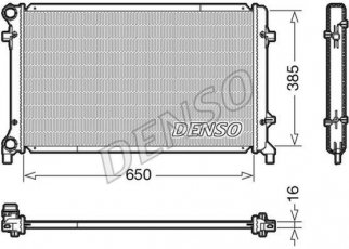 Купить DRM02014 DENSO Радиатор охлаждения двигателя Octavia A5 (1.4, 1.6)