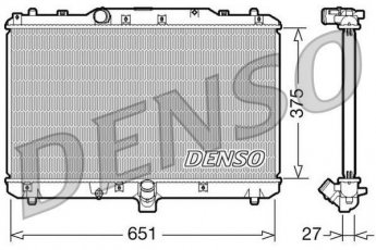 Купить DRM47022 DENSO Радиатор охлаждения двигателя Сузуки СХ4 (1.9 DDiS, 2.0 DDiS)