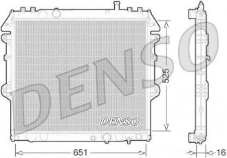 Купити DRM50069 DENSO Радіатор охолодження двигуна Hilux (2.5, 3.0)