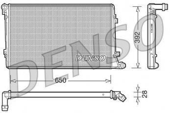 Купить DRM32019 DENSO Радиатор охлаждения двигателя Passat B6 1.9 TDI
