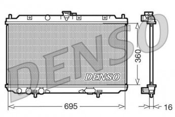 Купить DRM46012 DENSO Радиатор охлаждения двигателя Primera P12 (1.6, 1.6 Visia, 1.8)