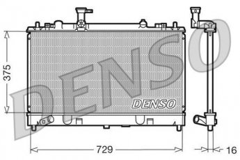 Купити DRM44011 DENSO Радіатор охолодження двигуна Mazda 6 (GG, GY) (2.0 CiTD, 2.0 DI)