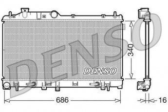 Купить DRM36008 DENSO Радиатор охлаждения двигателя Аутбек 2 (2.0, 2.5)