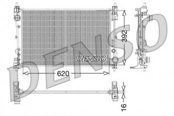Купить DRM09115 DENSO Радиатор охлаждения двигателя Punto Grande (1.3 D Multijet, 1.4 16V)