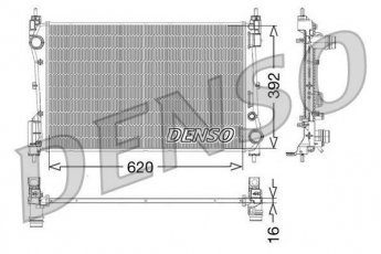 Купить DRM09114 DENSO Радиатор охлаждения двигателя Пунто Гранде 1.3 D Multijet
