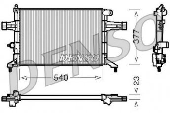 Купить DRM20082 DENSO Радиатор охлаждения двигателя Zafira A (1.6 16V, 1.8 16V)