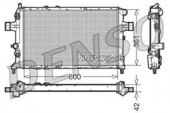 Купити DRM20016 DENSO Радіатор охолодження двигуна Зафіра А (2.0 DTI 16V, 2.2 DTI 16V)