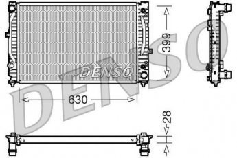 Купить DRM02031 DENSO Радиатор охлаждения двигателя Audi A6 (C4, C5) (2.4, 2.5, 2.7, 2.8)
