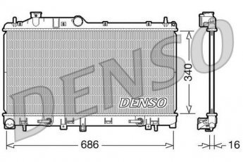 Радіатор охолодження двигуна DRM36009 DENSO фото 1
