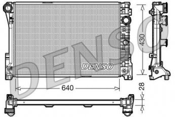 Купить DRM17043 DENSO Радиатор охлаждения двигателя GL-CLASS GLK (3.0, 3.5)