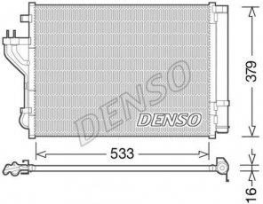 Купить DCN41004 DENSO Радиатор кондиционера Спортейдж (1.7 CRDi, 2.0 CRDi, 2.0 CRDi AWD)