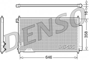 Купити DCN40009 DENSO Радіатор кондиціонера Аккорд 2.2 i-CTDi