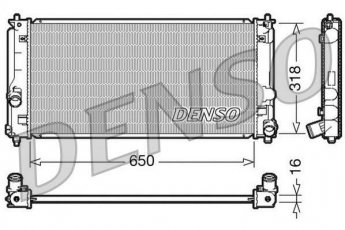 Купить DRM50044 DENSO Радиатор охлаждения двигателя