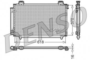 Купити DCN50016 DENSO Радіатор кондиціонера Corolla (1.6, 1.8, 2.0 D-4D)