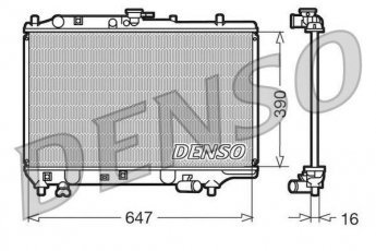 Купить DRM44006 DENSO Радиатор охлаждения двигателя Mazda 323 (BF, BG) (1.3, 1.6, 1.8)